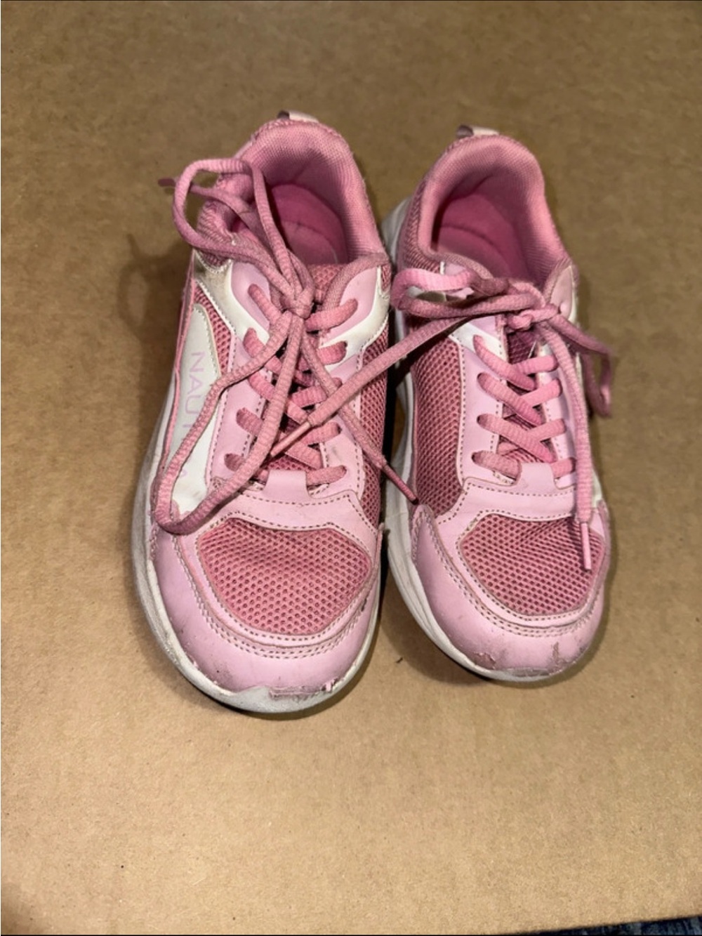 Nautica Kids Pink Lace-Up Sneakers